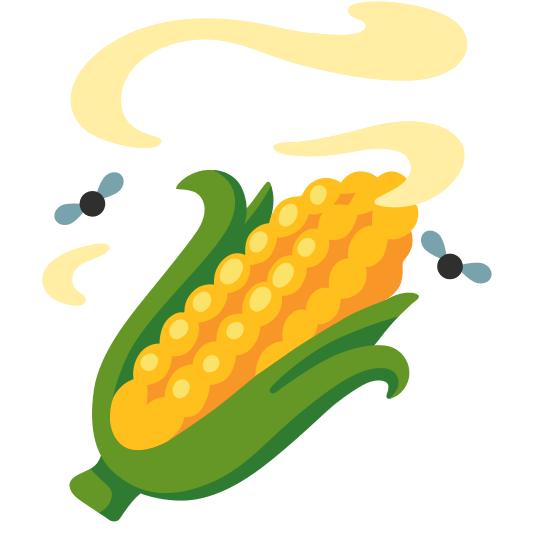 Pile of poo and Ear of corn