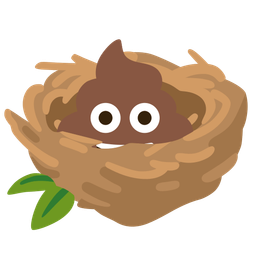 pile of poo and empty nest