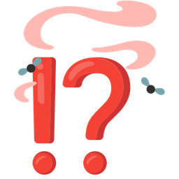 pile of poo and exclamation question mark