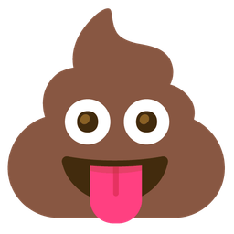 Pile of poo and Face with tongue