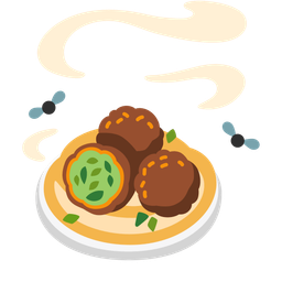 pile of poo and falafel