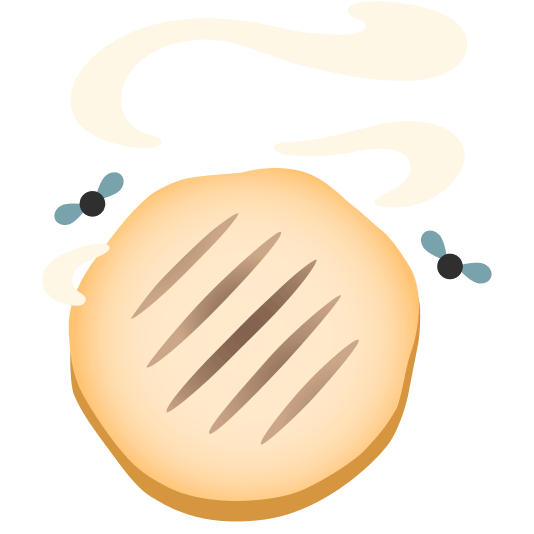 Pile of poo and Flatbread