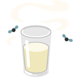 pile of poo and glass of milk