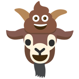 pile of poo and goat