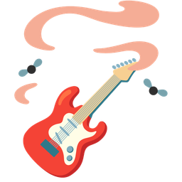 pile of poo and guitar