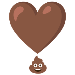 pile of poo and heart exclamation