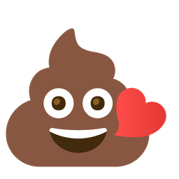 pile of poo and heart suit