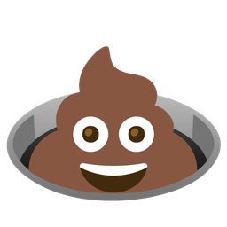 pile of poo and hole