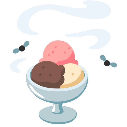 Pile of poo and Ice cream