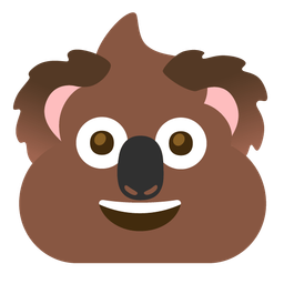 pile of poo and koala