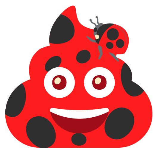 Pile of poo and Lady beetle