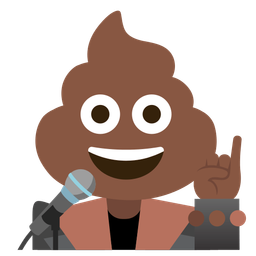 pile of poo and microphone