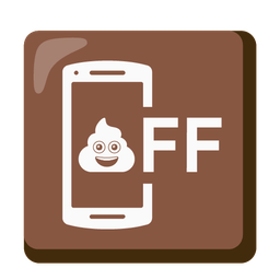 pile of poo and mobile phone off