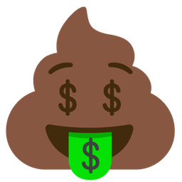 Pile of poo and Money-mouth face