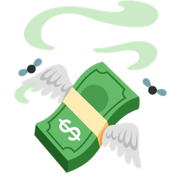 pile of poo and money with wings