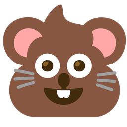 pile of poo and mouse face