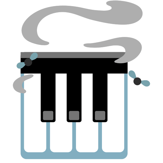 Pile of poo and Musical keyboard