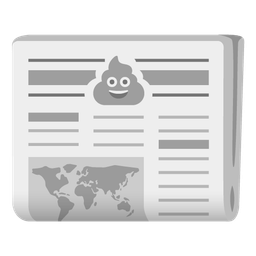 pile of poo and newspaper