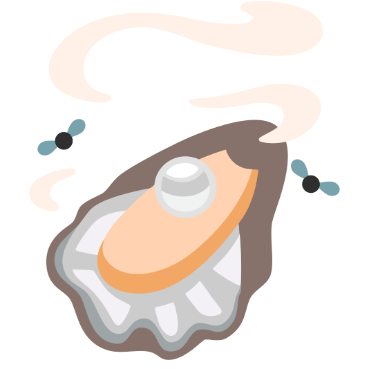 Pile of poo and Oyster