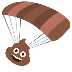 pile of poo and parachute