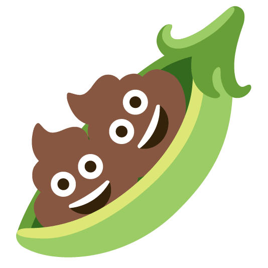 Pile of poo and Pea pod