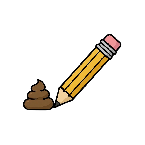 Pile of poo and Pencil