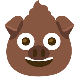 pile of poo and pig face