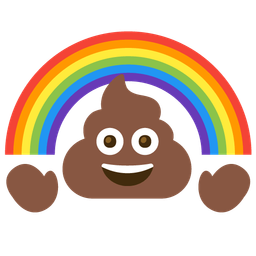 pile of poo and rainbow