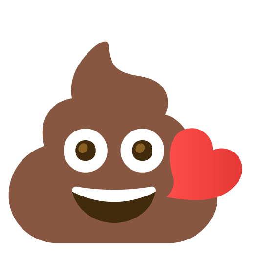 Pile of poo and Red heart