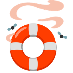 pile of poo and ring buoy