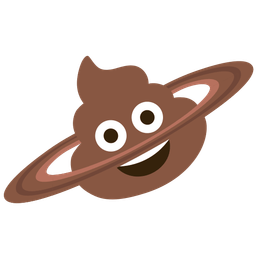 pile of poo and ringed planet