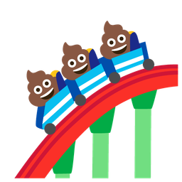 pile of poo and roller coaster