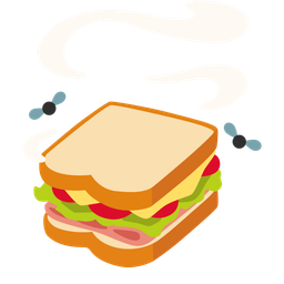 pile of poo and sandwich