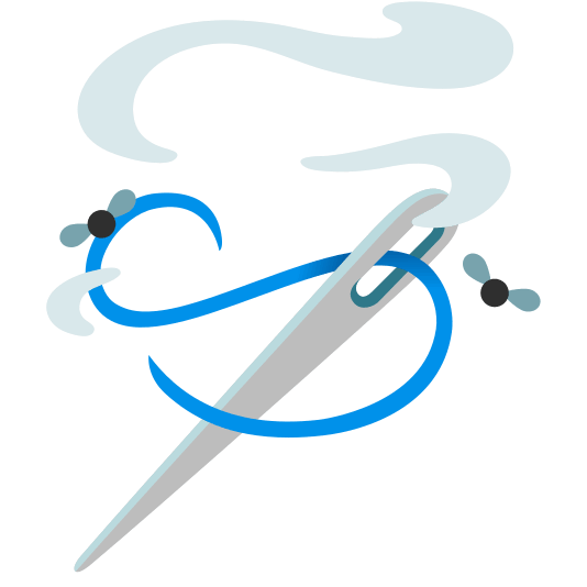 Pile of poo and Sewing needle