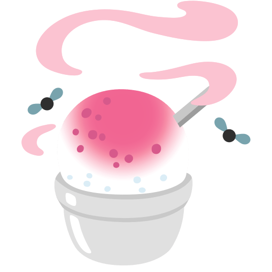 Pile of poo and Shaved ice