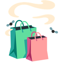 pile of poo and shopping bags