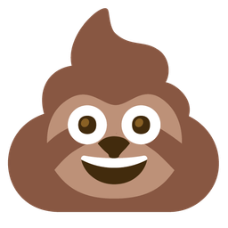 pile of poo and sloth