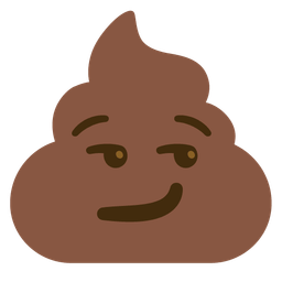 pile of poo and smirking face