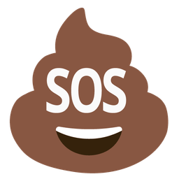 pile of poo and SOS button