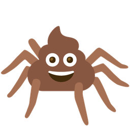 pile of poo and spider