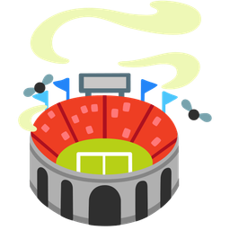 pile of poo and stadium