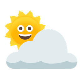 pile of poo and sun behind cloud