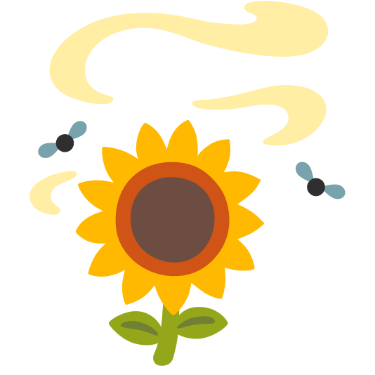 Pile of poo and Sunflower