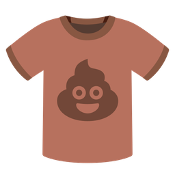 pile of poo and t-shirt