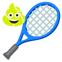 pile of poo and tennis