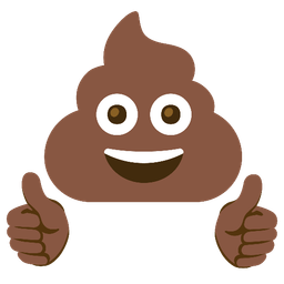 pile of poo and thumbs up