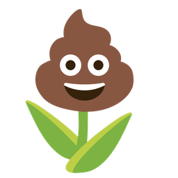 pile of poo and tulip