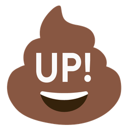 pile of poo and UP! button