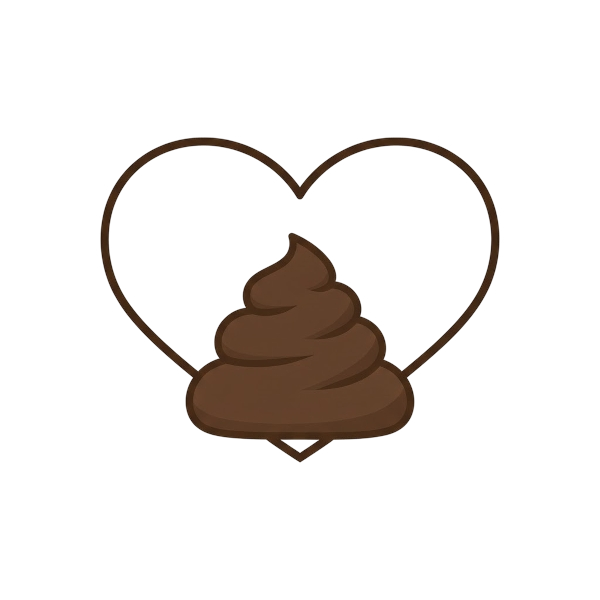 Pile of poo and White heart