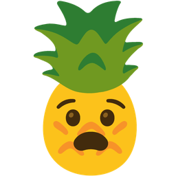 pineapple and anguished face